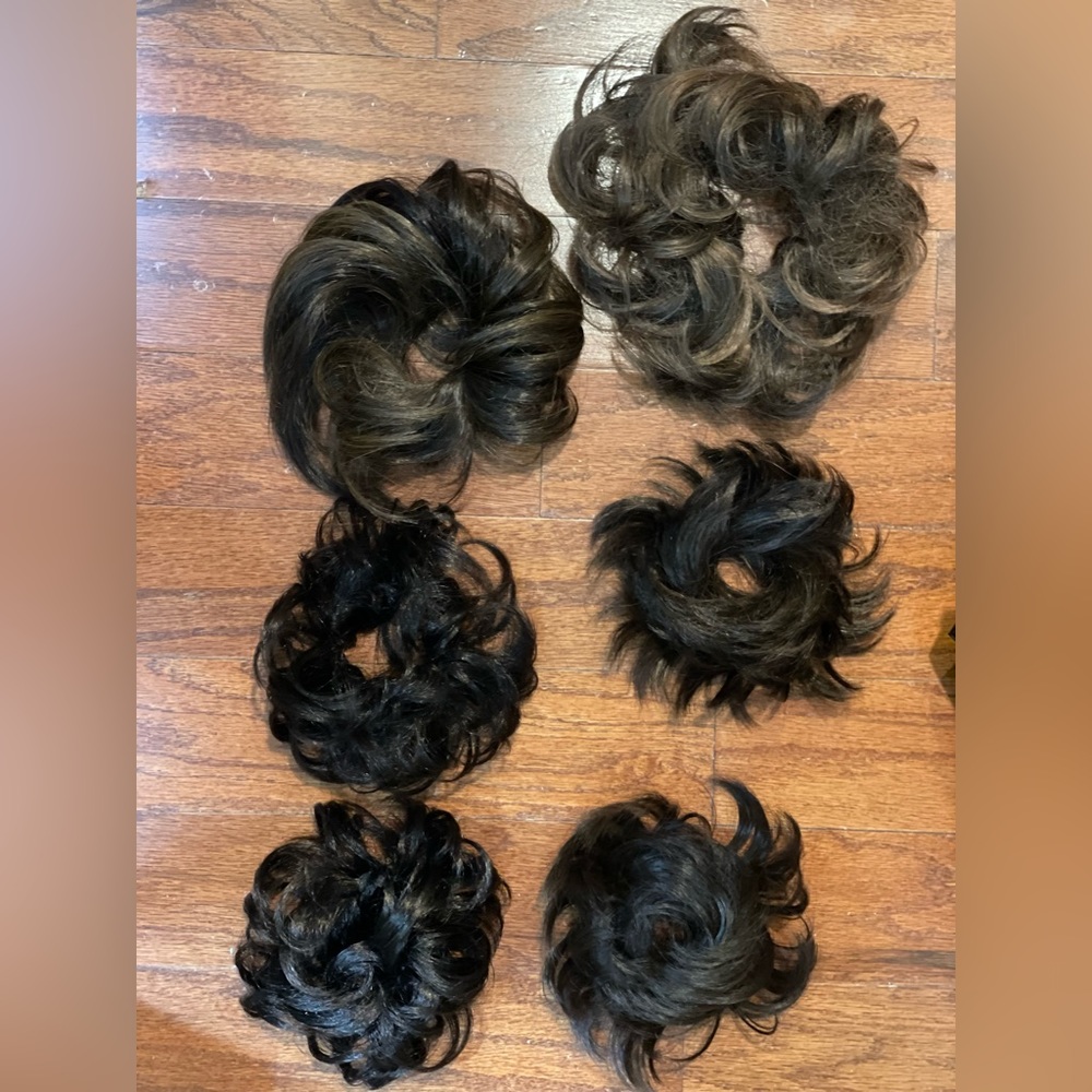 6 hair extension scrunchies